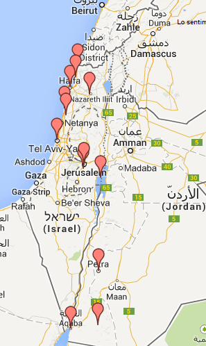 Preparativos para viajar a Israel jordania y Palestina ruta