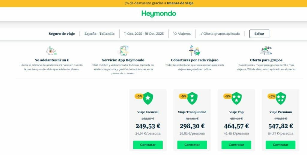 descuento heymondo 20 grupos