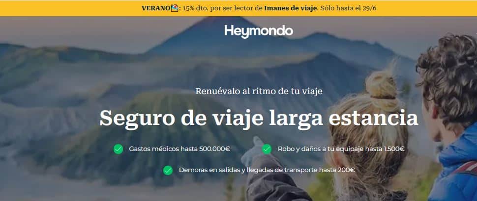 seguro heymondo descuento larga estancia