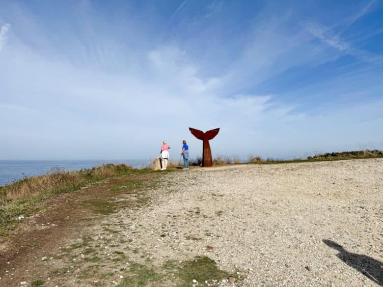 que ver en puerto de vega escultura ballena