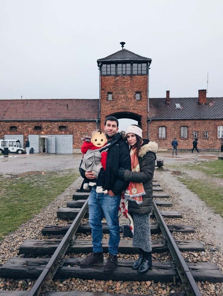 auschwitz con bebe polonia